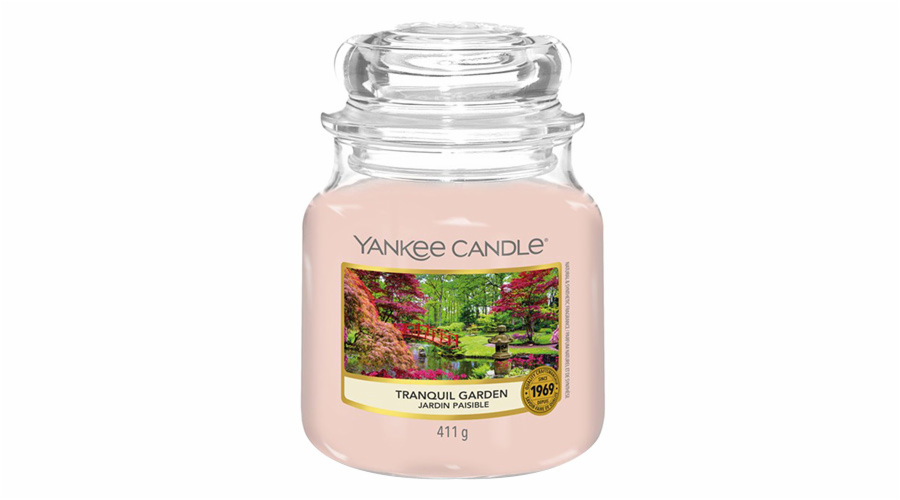 Svíčka ve skleněné dóze Yankee Candle, Tichá zahrada, 410g