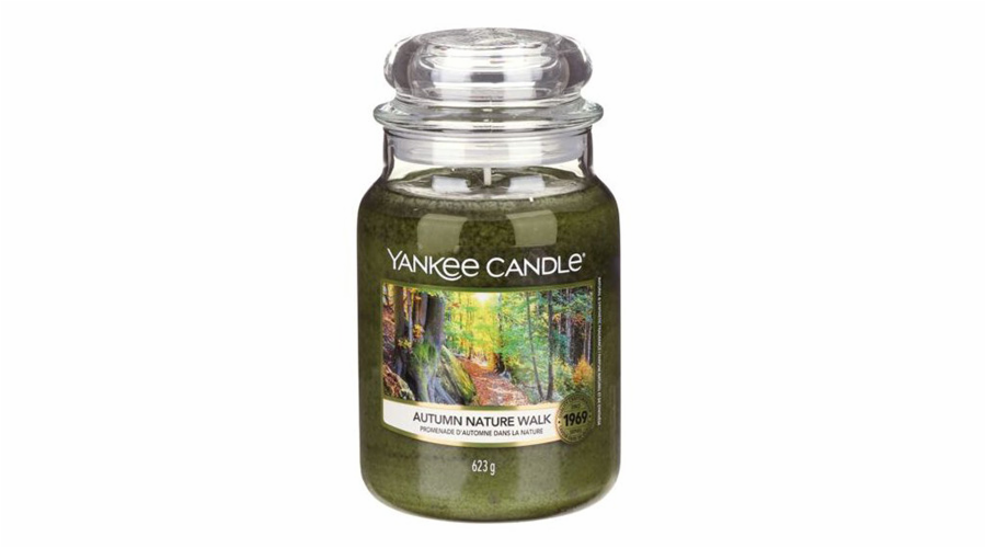 Svíčka ve skleněné dóze Yankee Candle, Podzimní procházka v přírodě, 623 g
