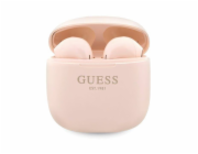Guess True Wireless Stereo Earphones, růžová Guess True Wireless Classic bezdrátová sluchátka, vynikají skvělým zvukem, ergonomickým tvarem a dotykovým ovládáním