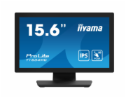 iiyama ProLite T1634MC-B1S - LED monitor - 15.6" - dotykový displej - 1920 x 1080 Full HD (1080p) @ 60 Hz - IPS - 450 cd/m? - 700:1 - 25 ms - HDMI, VGA, DisplayPort - černá, matná