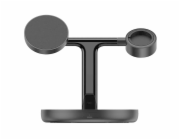 Baseus WXTE000101 Swan 3v1 Bezdrátový Magnetický Nabíjecí Stojánek 15W Black