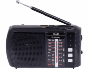 Rádio Trevi, RA 7F20 BT, přenosné, Bluetooth, FM/AM/SW, USB, micro SD karta, lithiová baterie, barva černá