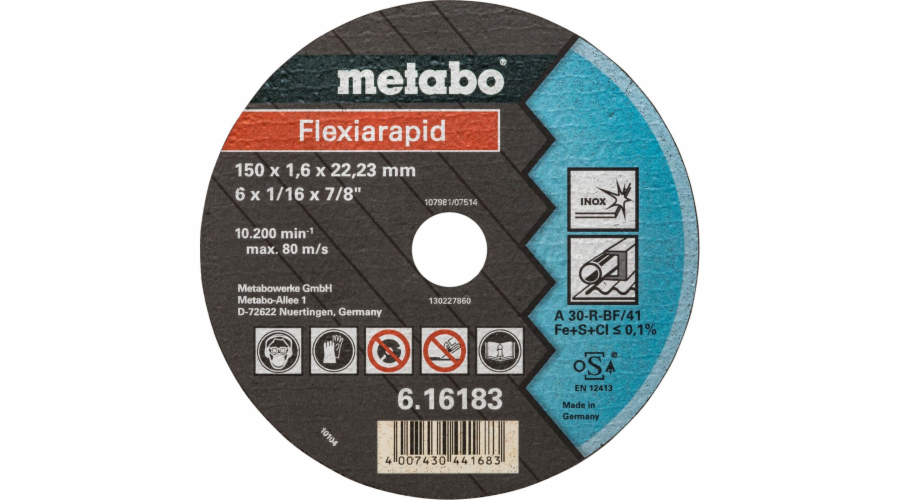 Metabo Flexiarapid 150x1,6x22,2 Inox