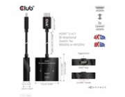 Club3D Switch, HDMI na 2xHDMI Oboustranný 2v1, 8K60Hz, 4K120Hz