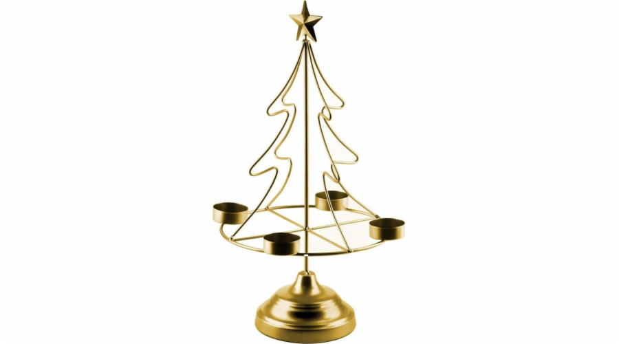 Lumarko svícen na vánoční stromeček 23,5x11xv38cm Zlatý