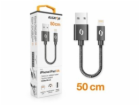 ALIGATOR PREMIUM 2A kabel, Lightning 50cm, černý