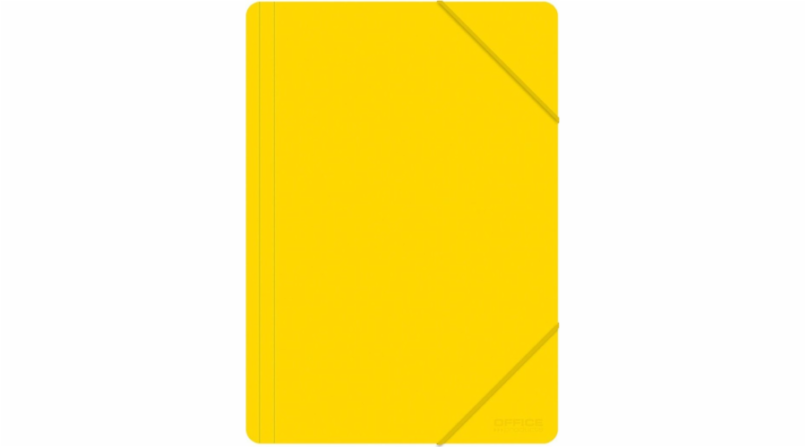 Kancelářské výrobky Složka s gumičkou A4, PP, 500 mikronů, 3-násobná, žlutá