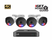 iGET HGNVK88504 - Kamerový UltraHD 4K PoE set, 8CH NVR + 4x IP 4K kamera, zvuk, SMART W/M/Andr/iOS