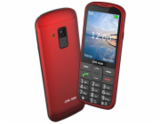 Telefon CPA Halo 28 Senior červený s nabíjecím stojánkem