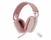 Logitech Zone Vibe Wireless - Náhlavní souprava - plná velikost - Bluetooth - bezdrátový - UBS-C přes adaptér Bluetooth - ružová - certifikováno pro Microsoft Teams
