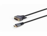Kabel HDMI na DVI, opletený 1,8m, pozlacené konce