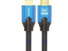 SAVIO CL-169 HDMI v2.1 kabel, 5m, měď, bavlněné opletení,...