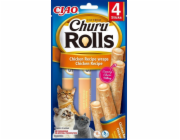 Churu Cat Rolls Chicken wraps&Chicken cream 4x10g