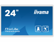 iiyama ProLite TW2424AS-W1 - LED monitor - 24" (23.8" zobrazitelný) - stacionární - dotykový displej - 1920 x 1080 Full HD (1080p) - IPS - 1000:1 - 14 ms - HDMI, USB-C - reproduktory - bílá, matná