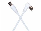 PREMIUMCORD TV kabel M/F konektor 90, 75 Ohm 15m