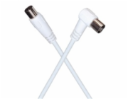 PREMIUMCORD TV kabel M/F konektor 90, 75 Ohm 15m