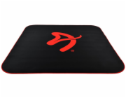 AROZZI Zona Quattro Black Red/ ochranná podložka na podlahu/ 116 x 116 cm/ černá s červeným logem