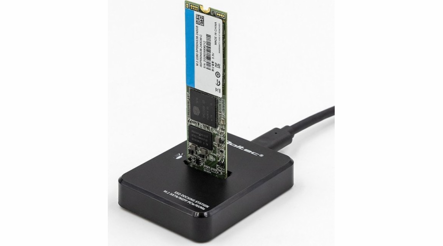 Qoltec dokovací stanice M.2 SATA / PCIe SSD dokovací stanice | NGFF/NVMe | USB 3.1