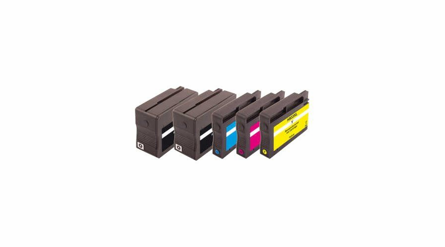 Peach Combi-Pack PLUS H932XL/H933XL - balení po 5 ks - XL - černá, žlutá, azurová, purpurová - kompatibilní - inkoustová kazeta (alternativa k: HP 932XL, HP 933XL)