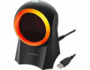 Qoltec 50857 Drátová stolní čtečka čárových kódů 1D, 2D