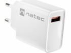 Ribera 1x USB-A 18W nástěnná nabíječka, bílá