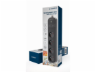 Chytrý proužek Tuya 4xFR 2xUSB-A 1xUSB-C Černý