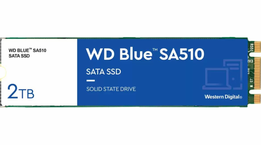 WD Blue SA510 2TB M.2 2280 SATA III SSD (WDS200T3B0B)