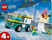Stavebnice LEGO 60403 City Sanitka a snowboardista