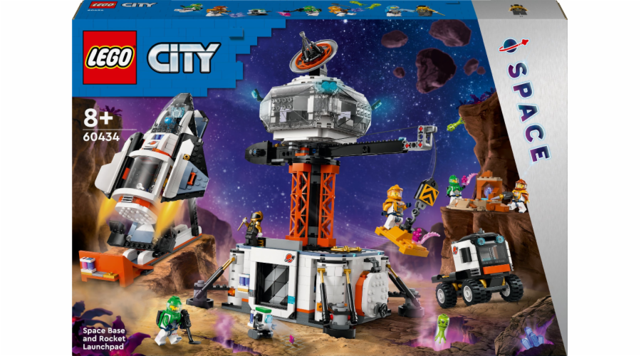 LEGO 60434 Vesmírná základna City s odpalovací rampou, stavebnice