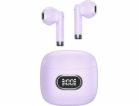 Bluetooth 5.3 TWS IA II LED sluchátka, fialová