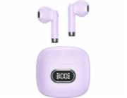 Bluetooth 5.3 TWS IA II LED sluchátka, fialová