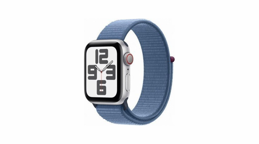 Chytré hodinky Apple Watch SE GPS + Cellular, 40mm stříbrné hliníkové pouzdro se zimním modrým sportovním páskem