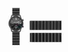 Aligator kovový řemínek 22mm, černý