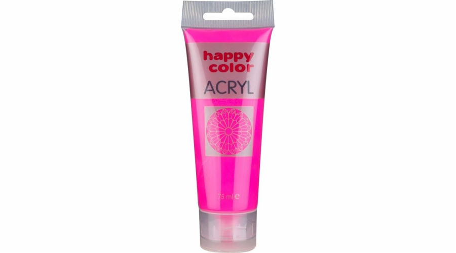 Happy Color Akrylová barva 75ml fluo růžová