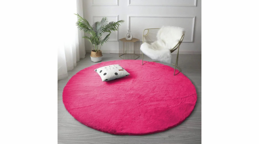 Strado Kulatý koberec Rabbit Strado 90x90 HotPink (růžový)