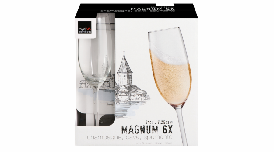 Sklenice na šampaňské 210 ml MAGNUM FLUTE 6 ks