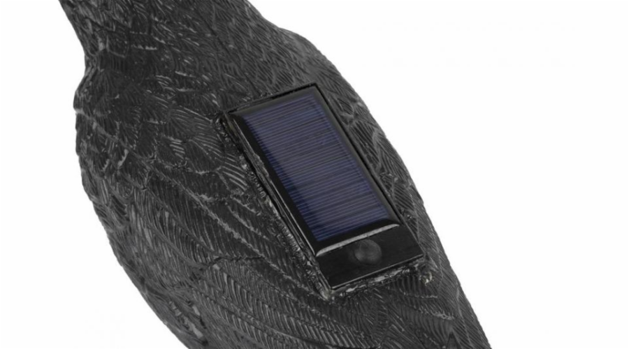 Strašák-maketa havrana plast solární se zvukovým efektem