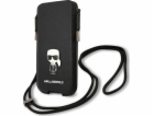 Karl Lagerfeld Saffiano Metal Logo PU Pouch L Black Stylo...