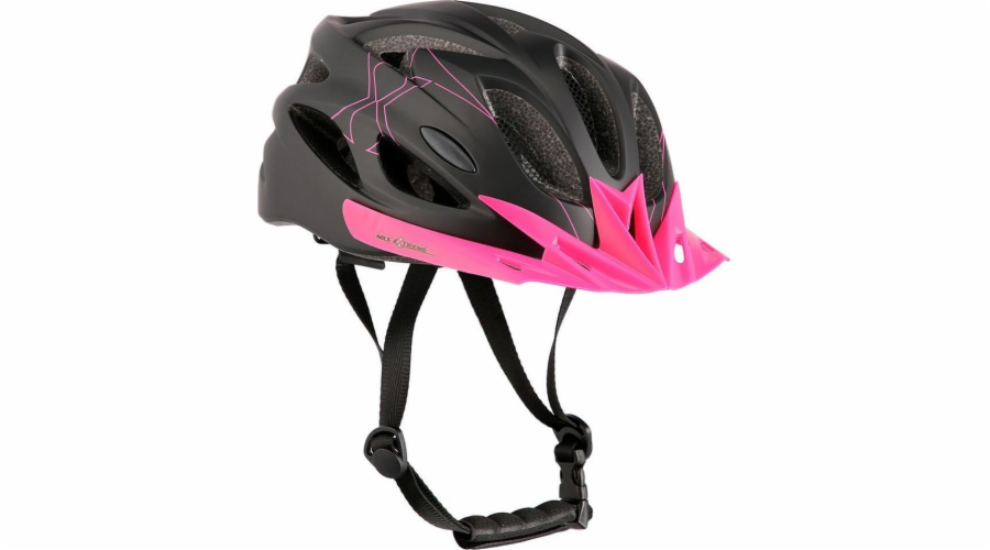 NILS Extreme Cyklistická helma na kolečkové brusle/skateboard Nils Extreme MTW291 černá a růžová velikost M (51-60CM)