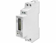 Jednofázové elektronické počítadlo | měřič spotřeby energie na DIN lištu | 230V | LCD | 2P | Štíhlý