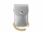 Hello Kitty PU Metal Logo Leather Wallet Phone Bag Silver...