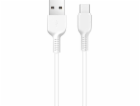 Data kabel HOCO X20 Flash, USB-C, 2.0A, 3m, bílá