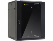 NETRACK 019-150-66-022 wall/hanging cabinet 19 15U/600 mm glass door black remov. side pan.