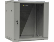 NETRACK 019-120-645-021 wall/hanging cabinet 19 12U/450 mm glass door grey remov. side pan.