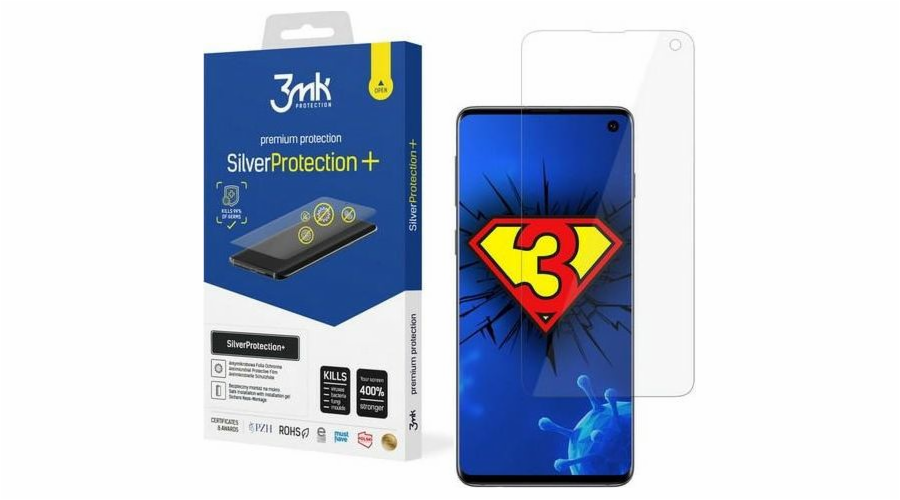3mk ochranná fólie SilverProtection+ pro Samsung Galaxy S10 (SM-G973), antimikrobiální