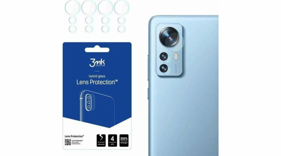 3mk hybridní sklo Lens ochrana kamery pro Xiaomi 12 Pro (4ks)