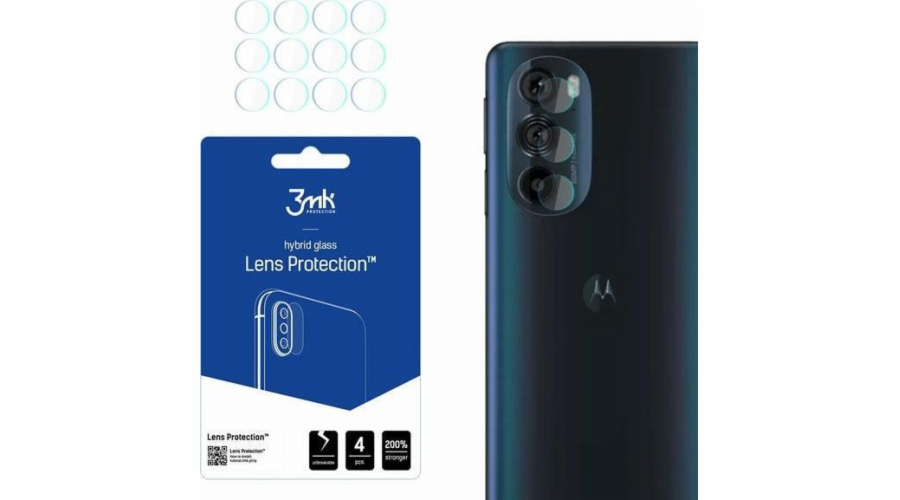 3mk hybridní sklo Lens ochrana kamery pro Motorola Edge 30 Pro (4ks)