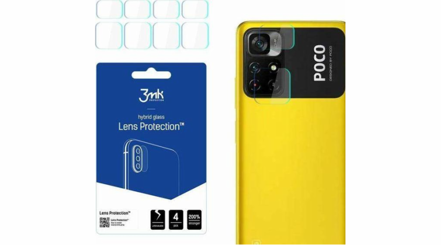 3mk hybridní sklo Lens ochrana kamery pro POCO M4 Pro 4G (4ks)