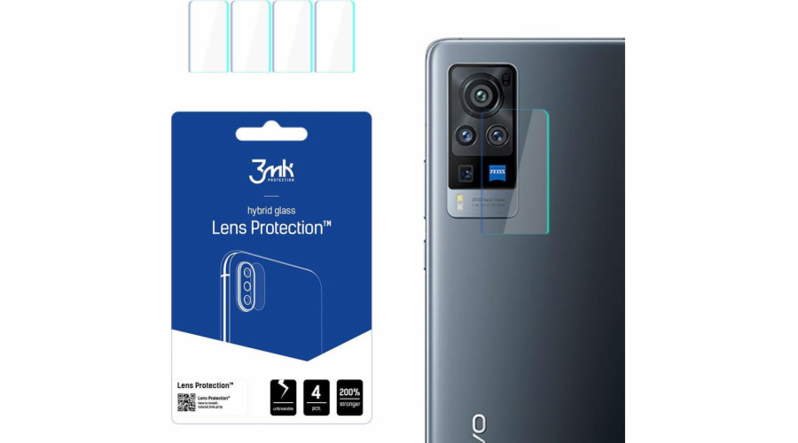 3mk hybridní sklo Lens ochrana kamery pro Vivo X60 Pro 5G (4ks)
