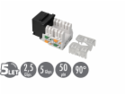 Zařezávací keystone Solarix CAT5E UTP svorkovnice 90° SXK...